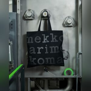 NWT Marimekko Black on Black Logo Cotton Tote Never Used